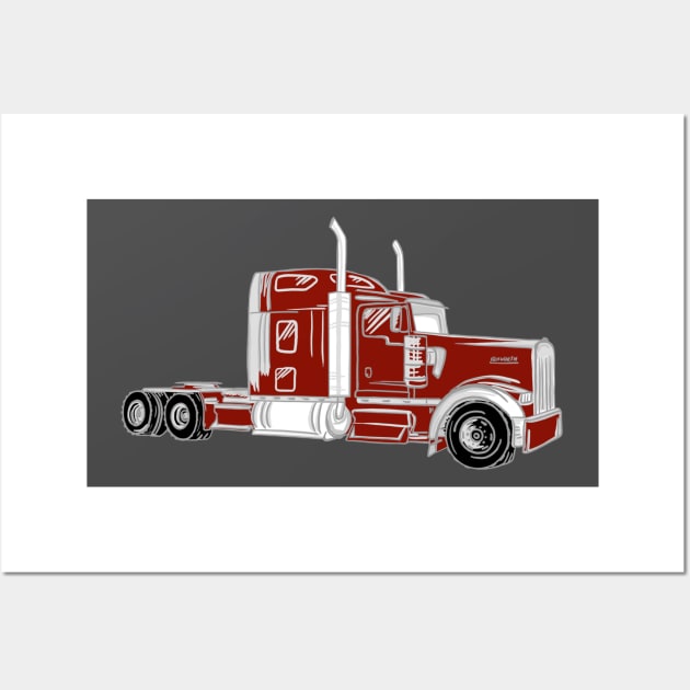 American Kenworth Truck Wall Art by Aurealis